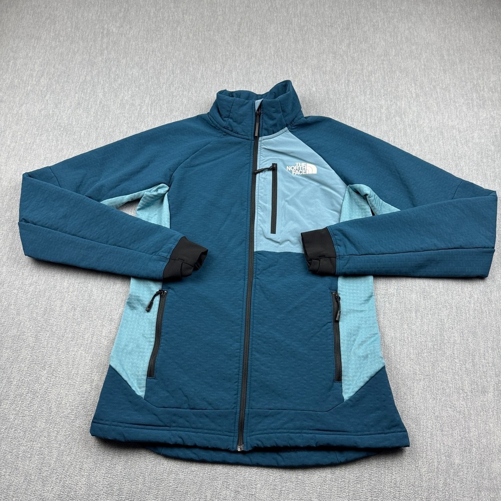 The North Face Jacket Women Medium Blue Highball Fleece Stormgap Hiking Outdoor